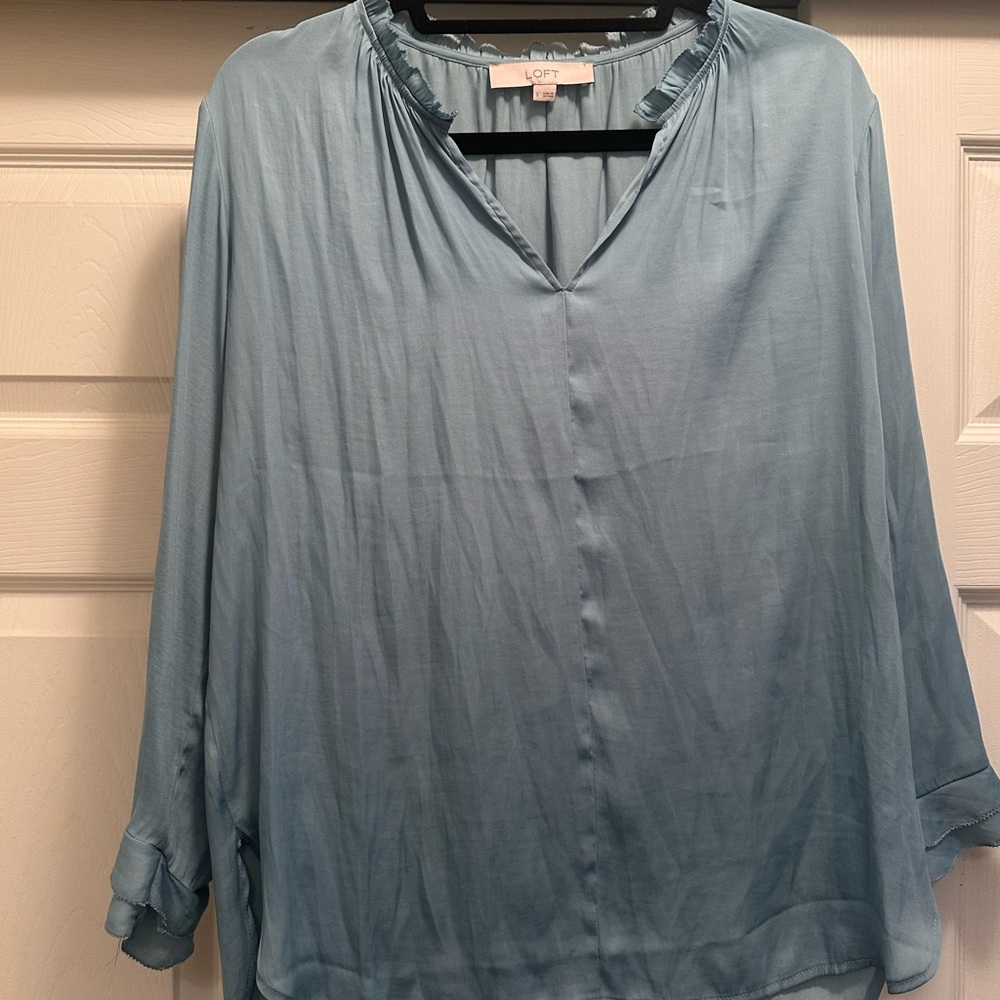 LOFT Women's Soft Blue Blouse